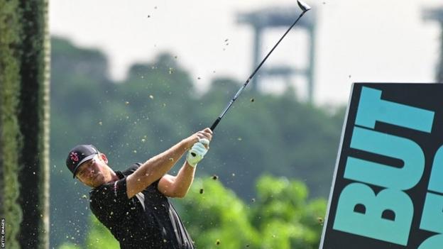 American Talor Gooch playing on the LIV Golf tour in Singapore