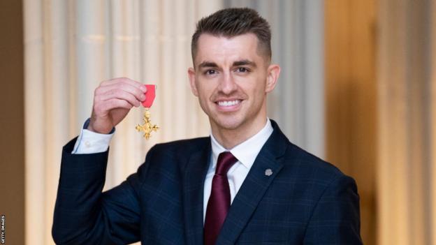 Max Whitlock was awarded an OBE for services to gymnastics in 2022