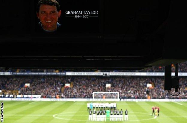 Tributes were paid at Tottenham against West Brom