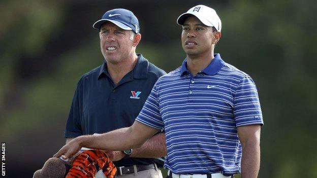 Tiger Woods and caddie Steve Williams