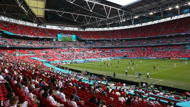 Stade de Wembley pour le match de l'Angleterre dans le Groupe D de l'Euro 2020 contre la Croatie