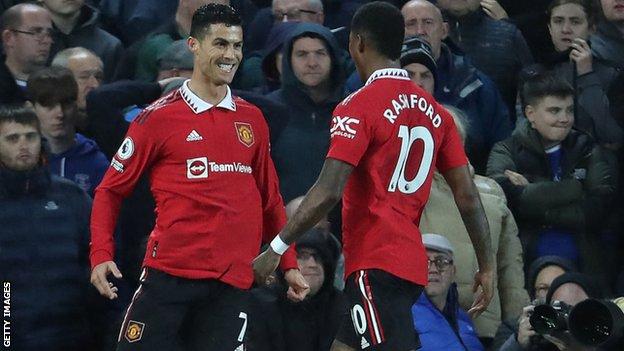 Cristiano Ronaldo starts as forward makes second Manchester United