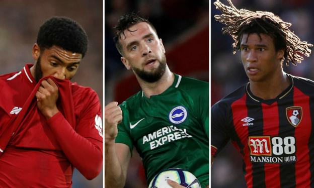 Joe Gomez, Shane Duffy and Nathan Ake