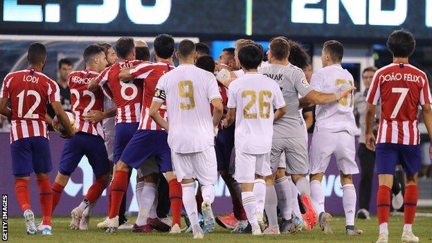 Real Madrid 3-7 Atletico Madrid: Diego Costa scores four and is sent off in big derby win - BBC Sport