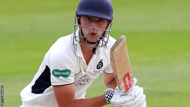 Josh de Caires in action for Middlesex's Second XI