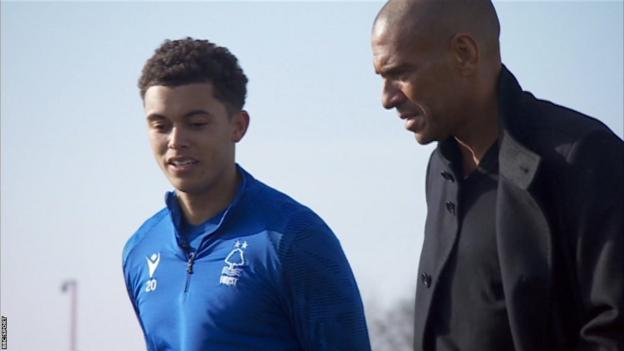Nottingham Forest forward Brennan Johnson did a TV interview with club icon Stan Collymore late week