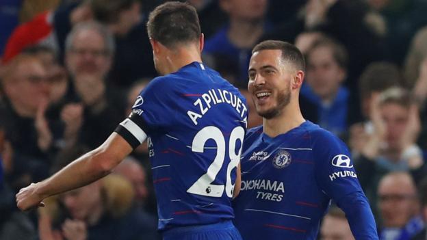 Chelsea 2-0 West Ham United: Eden Hazard double sends Blues third - BBC ...