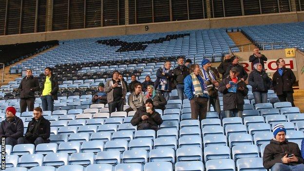 Brighton fans at Coventry