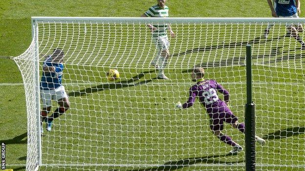 Alfredo Morelos' far-post header earned Rangers a point