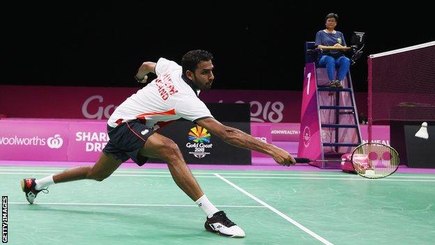 Rajiv Ouseph in action at the Commonwealth Games