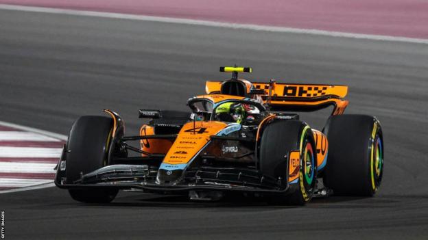 Lando Norris driving for McLaren