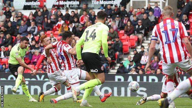 In-form Sheffield United full-back Enda Stevens has netted four times in six games for the Blades