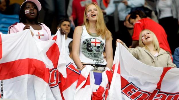 English supporters at Euro 2005