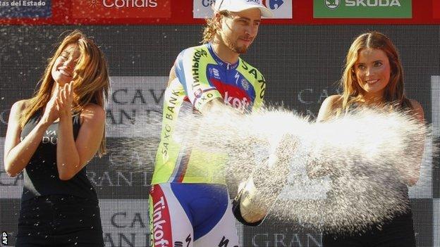 Peter Sagan was fastest in the sprint after the 158km route from Mijas