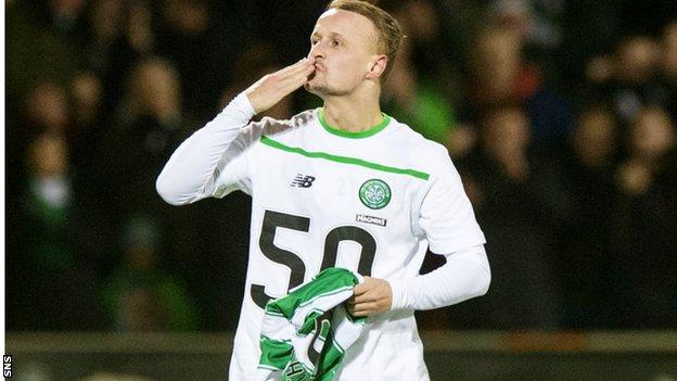 Griffiths reached 50 goals for Celtic faster than any other player in the club's history