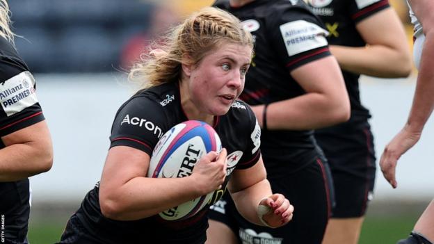 May Campbell playing for Saracens