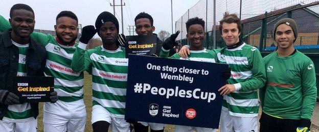 Bellerbys College celebrate getting through to the finals in Sheffield on Sunday, 20 March