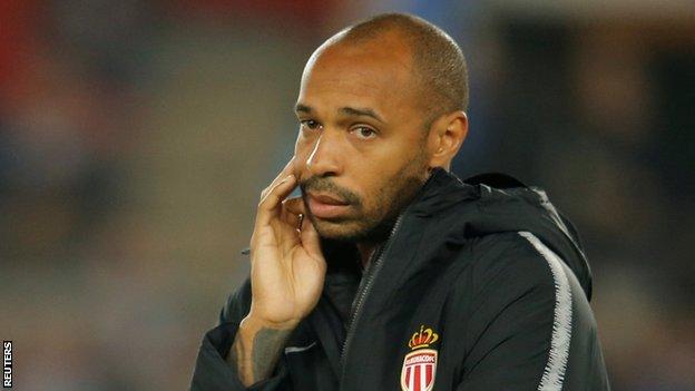 Monaco manager Thierry Henry