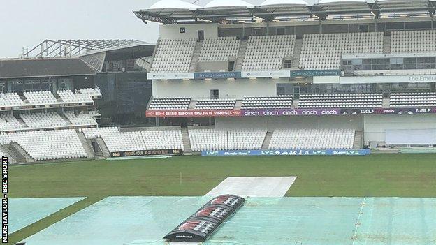 The covers remained on all day in Leeds at a wet Emerald Headingley
