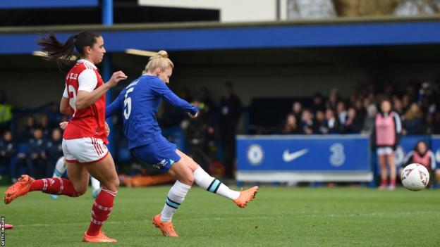 Sophie Ingle scores the opening   extremity   for Chelsea