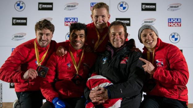 British four-man team with head coach Graham Richardson