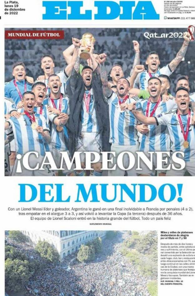 El Dia front page