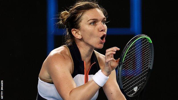 Australian Open Simona Halep Battles Through Petra Kvitova Bianca Andreescu Beaten Bbc Sport