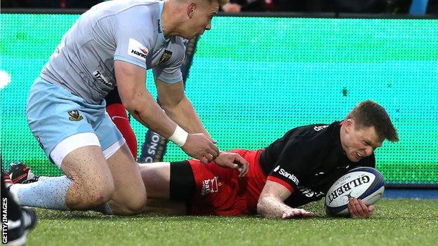 George North: Wales wing scores and plays full game in Saints win - BBC  Sport