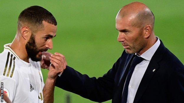 Karim Benzema and Zinedine Zidane