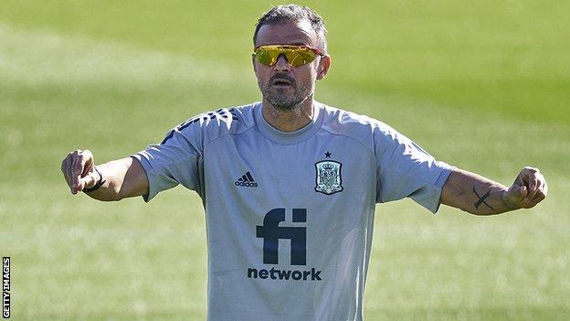 Luis Enrique en el seleccionador de España