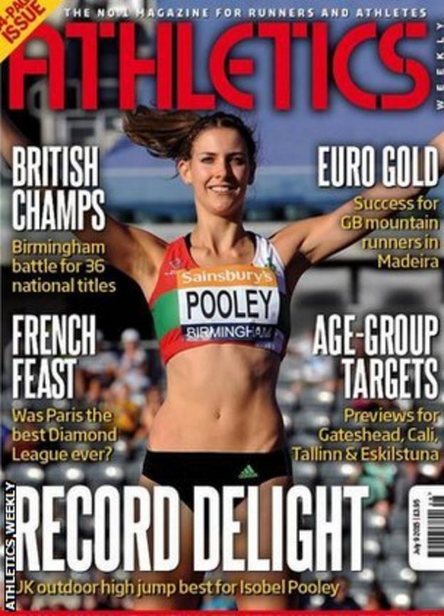 Isobel Pooley on the front cover of Athletics Weekly