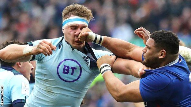 James Ritchie is punched on the nose