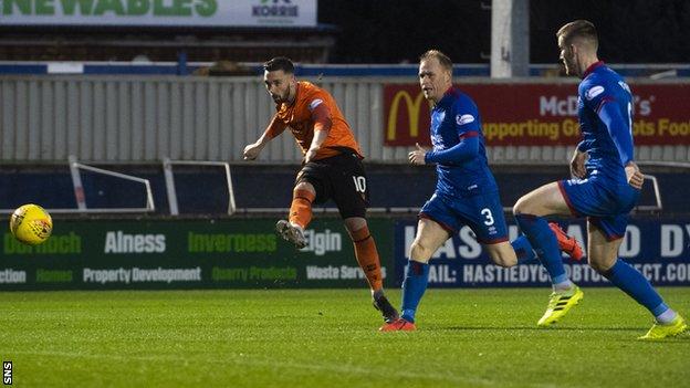 Nicky Clark's goal put Dundee United in control