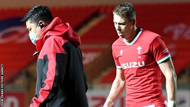 Liam Williams was forced off the field against Italy with an ankle problem after missing the game against England with a facial injury