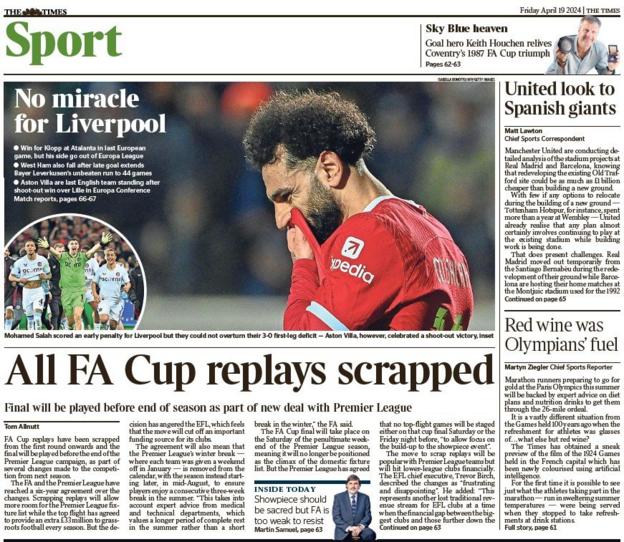 Friday's back pages - BBC Sport