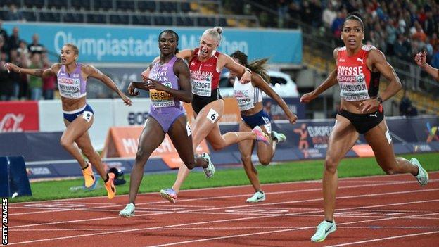 Mujinga Kambundji wins gold ahead of Dina Asher-Smith