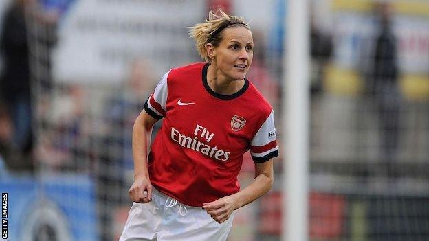 Kelly Smith jugando para el Arsenal