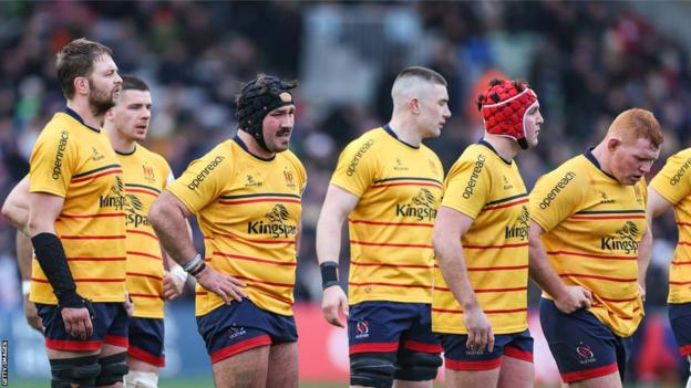 Dejected Ulster players