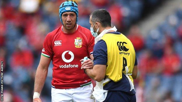 Justin Tipuric playing for British and Irish Lions against Japan in June 2021