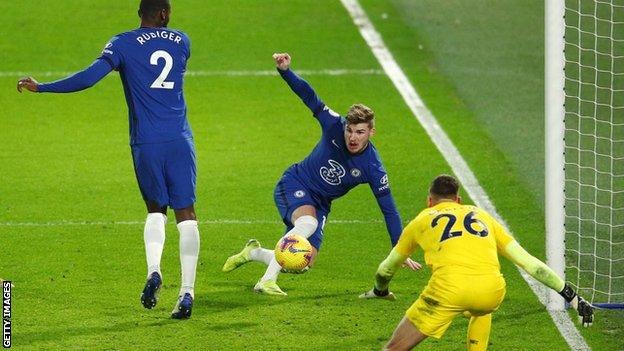 Timo Werner scores Chelsea's second goal