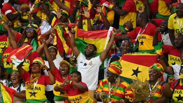Ghana fans celebrate