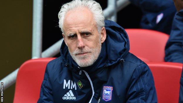 Mick McCarthy watches on