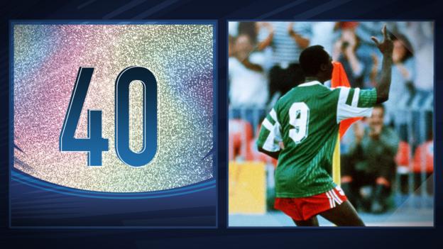 Image result for 50 great World Cup moments: Roger Milla's famous dance celebration