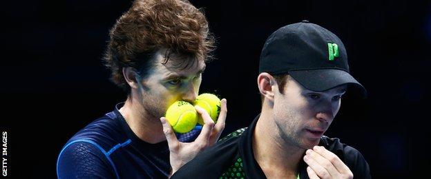 Jamie Murray and John Peers at the World Tour Finals