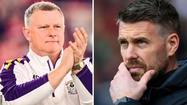 La tercera visita del jefe de Coventry, Mark Robins, a Wembley como gerente, mientras que la primera del jefe de Luton, Rob Edwards