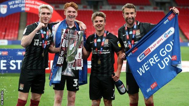 Northampton's goalscorers in the 2020 League Two play-off final