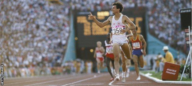 Coe defended his 1500m crown at the 1984 Games in Los Angeles