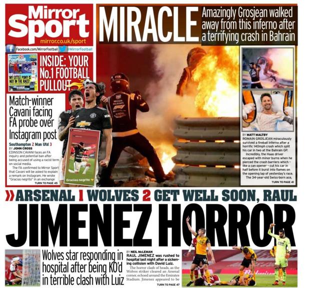 Monday's back pages BBC Sport