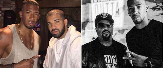 Boateng with Drake and Ice Cube