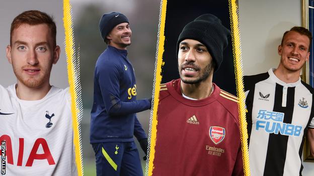 Dejan Kulusevski, Dele Alli, Pierre-Emerick Aubameyang, Dan Burn